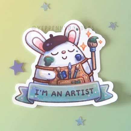 I’m an Artist - Sticker for wholesale by Yeppenny Doodles LLC