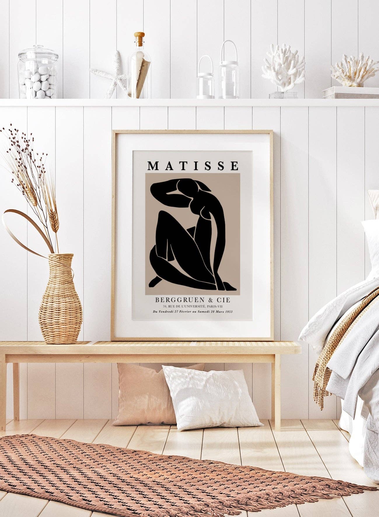 Rock Paper Scissors Wall Art - Wholesale Poster - Henri Matisse Exhibition Poster, Featuring Blue Nude II (reimagined in black)1