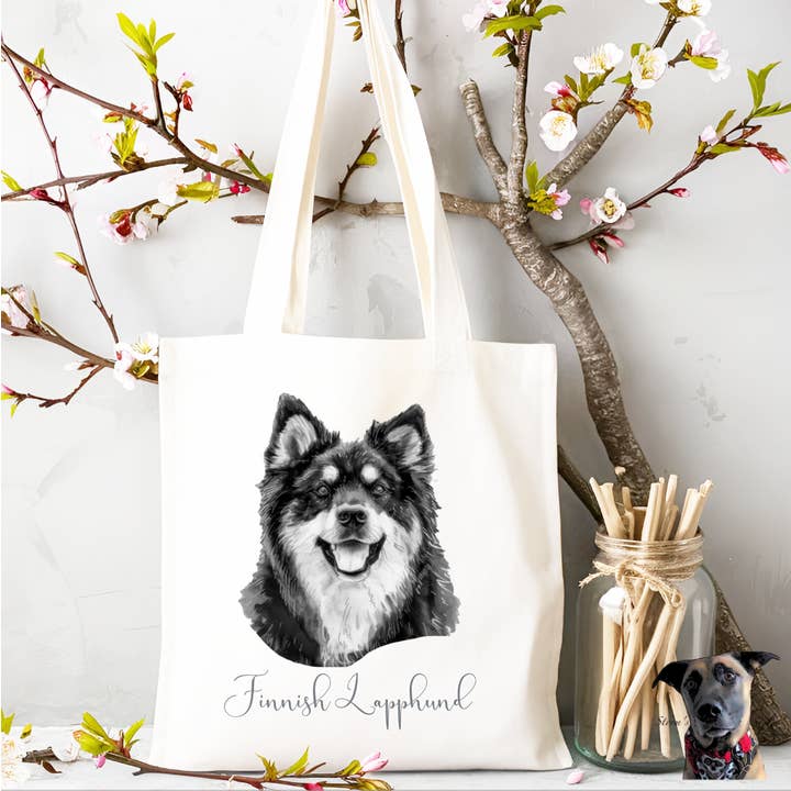 Finnish Lapphund Tote Bag for wholesale by Storms Style