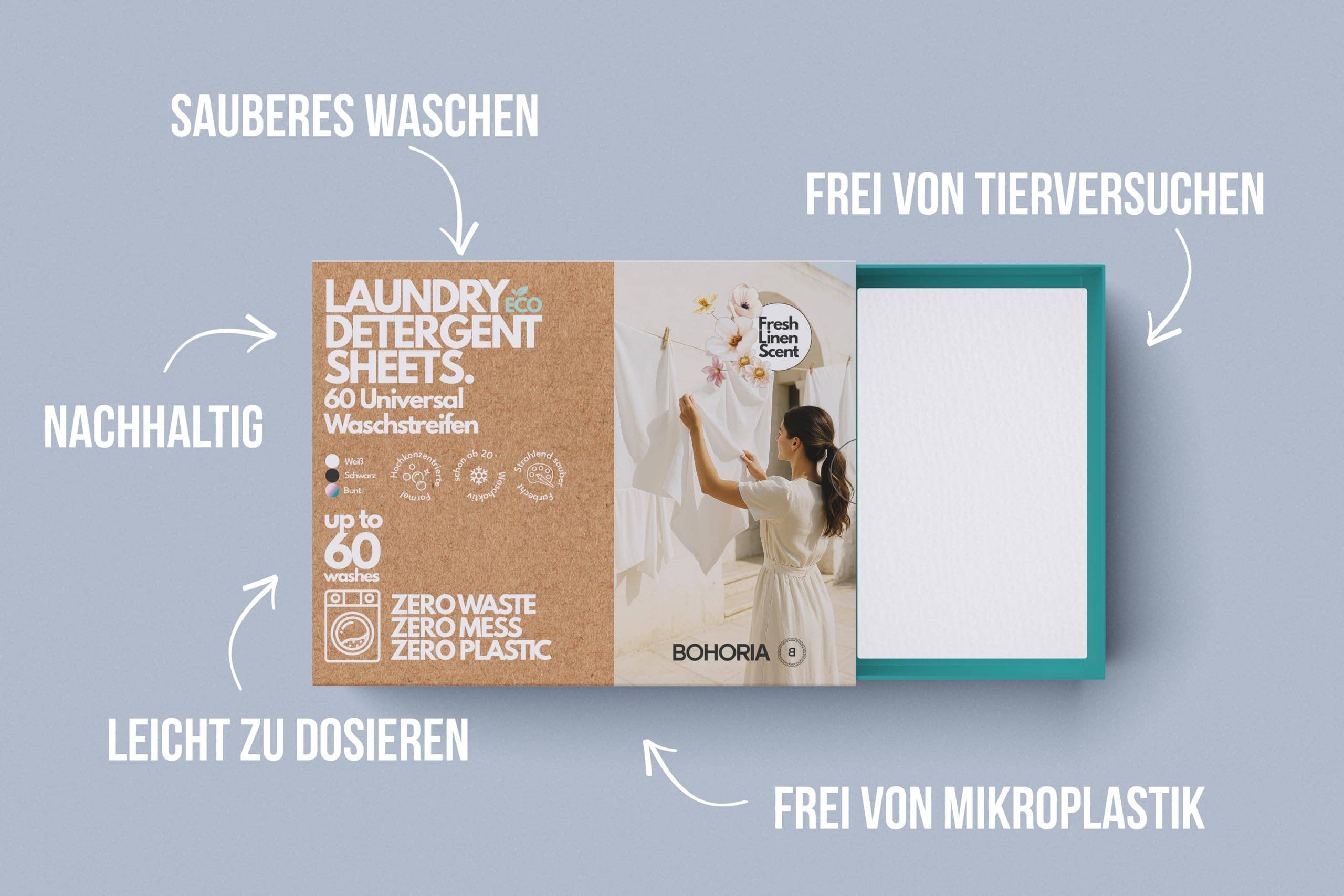 BOHORIA - Wholesale Laundry Detergent Powder/Pods - Laundry Detergent Sheets Fresh Linen6