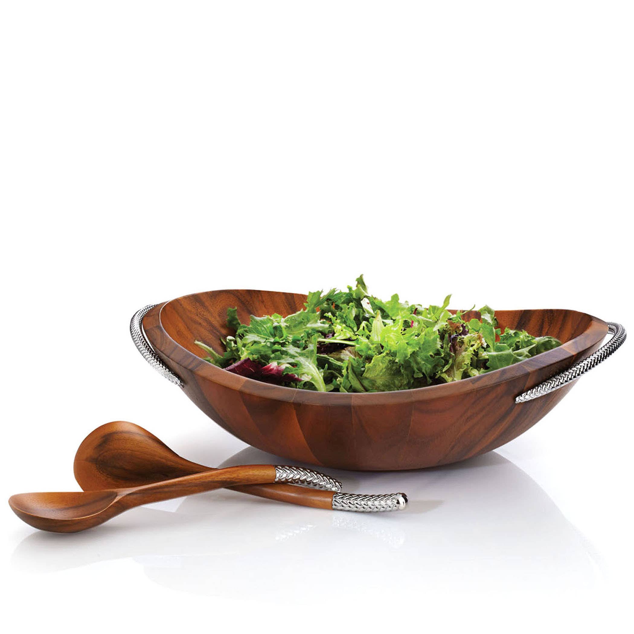 Nambe - Wholesale Serve Bowl - Braid Salad Bowl with Servers1