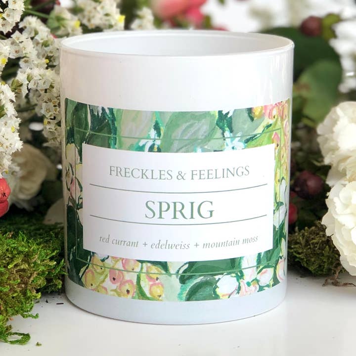 Freckles & Feelings - Vendita all'ingrosso Candela in vasetto - rametto: ribes rosso+stella alpina + muschio di montagna0