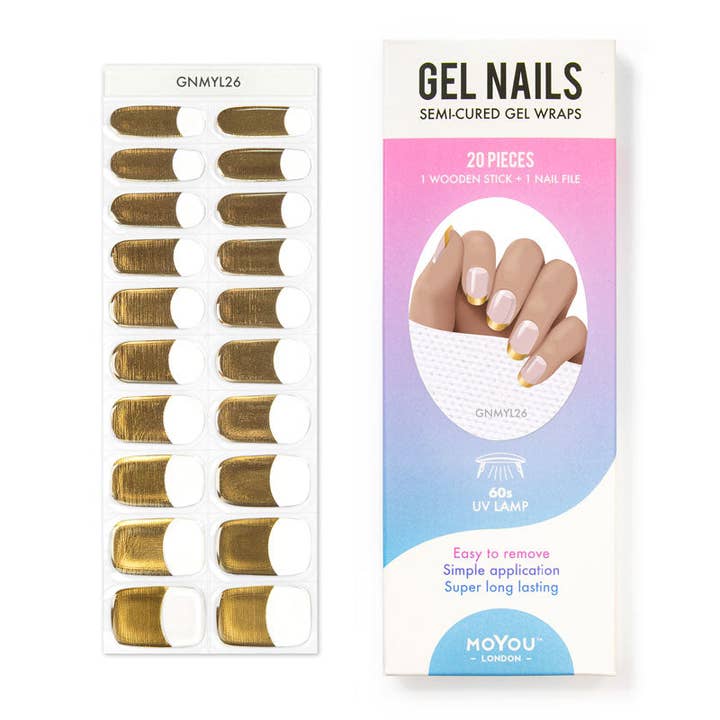 Gel Nail Strip ★ Golden Tips voor wholesale door MoYou London