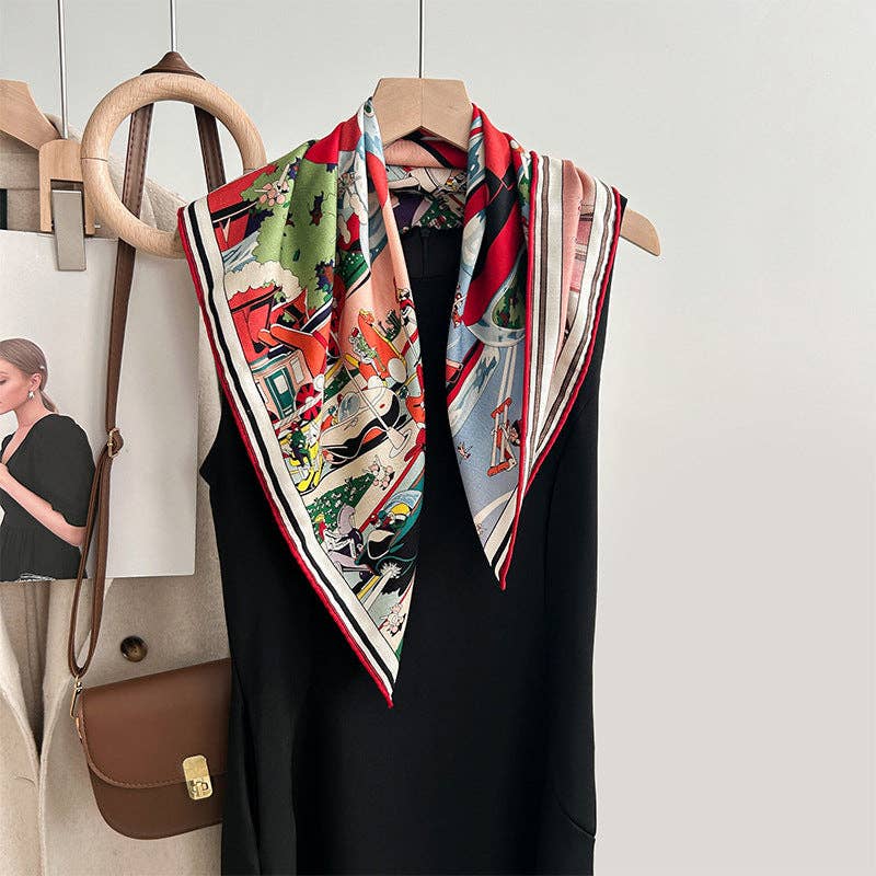 Marayn - Wholesale Scarf - Women's - Luxury Silk  Wool Scarf Chic Style 202537