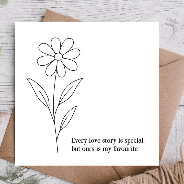 Our Love Story Is My Favourite Anniversary Card for wholesale by Highgrove Cards