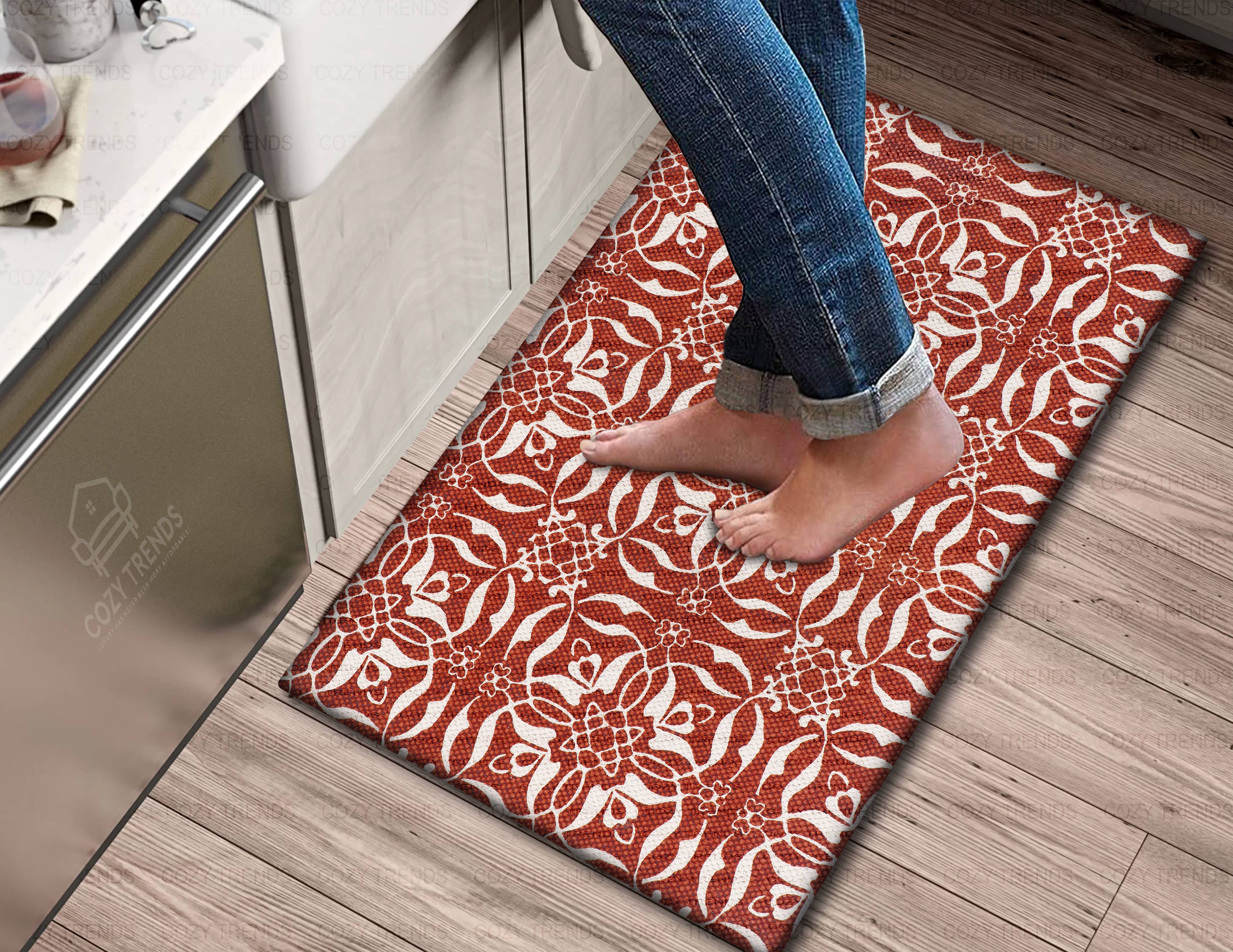 COZY HOMES COLLECTION - Wholesale Floor Mat - Standing Mat Cushioned Anti-Fatigue Kitchen Laundry 18x30''12