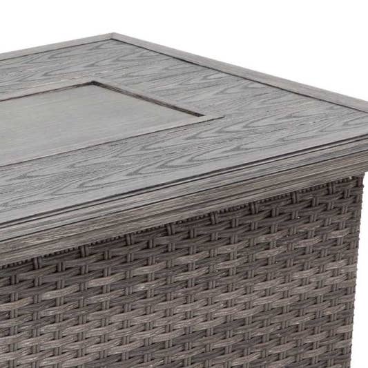 Grey Tenaya 4-Piece Firepit Set with Swivel Rocking Chairs for wholesale on Faire11