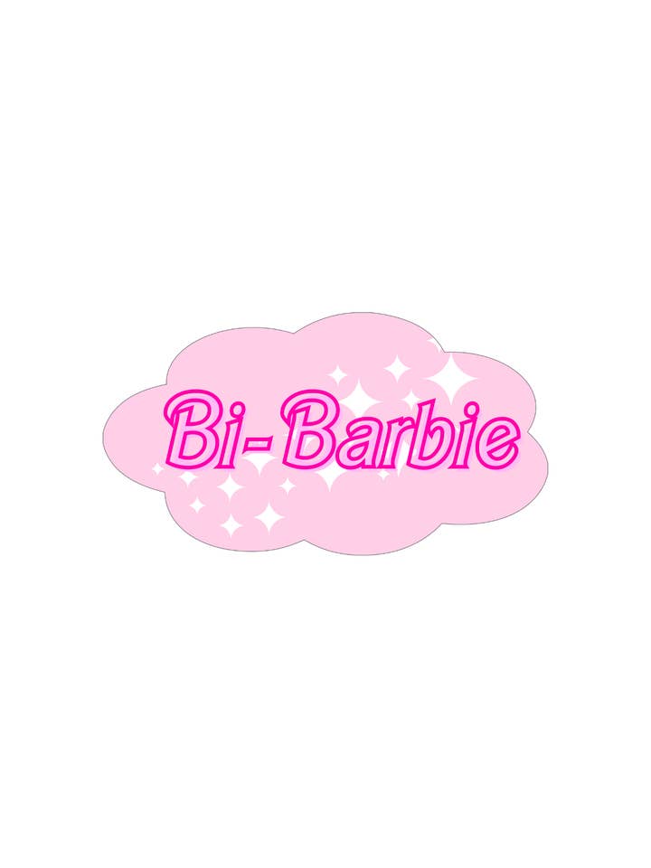 Sticker met Bi-Barbie voor wholesale door Caroline Reece Designs