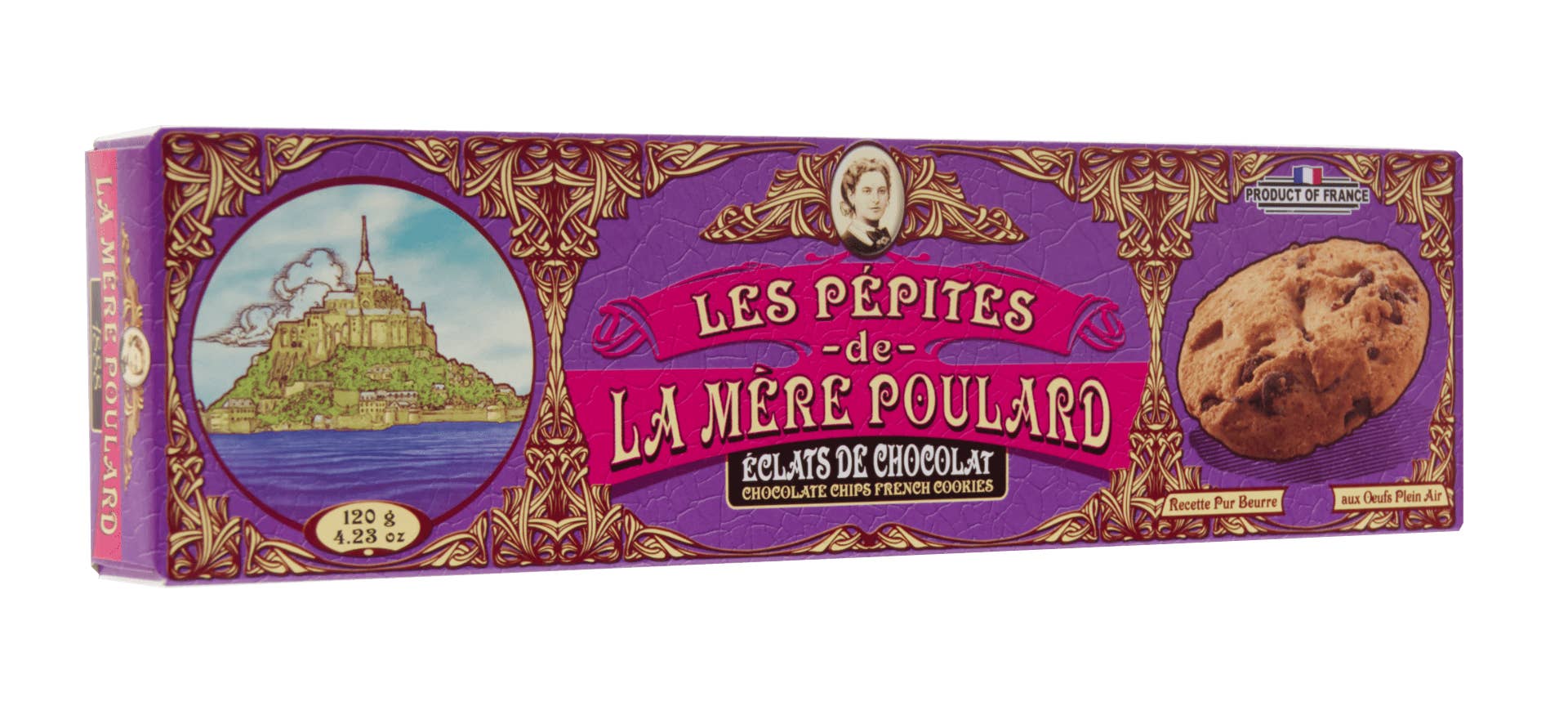 Biscuiterie La Mère Poulard - Wholesale Cookie - COLLECTOR CASE CHOCOLATE CHIP NUGGETS 120G