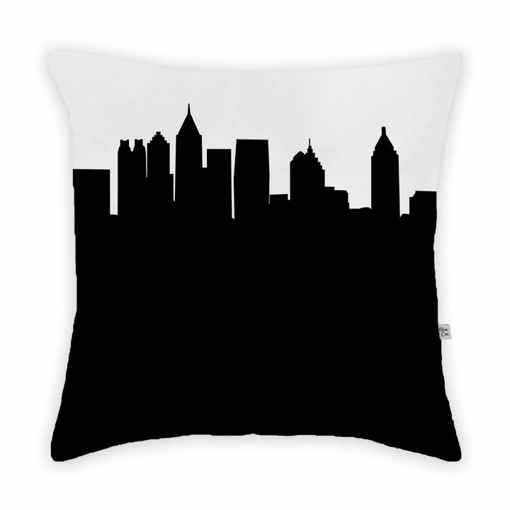 Atlanta GA Skyline Large Throw Pillow for wholesale by Anne Cate