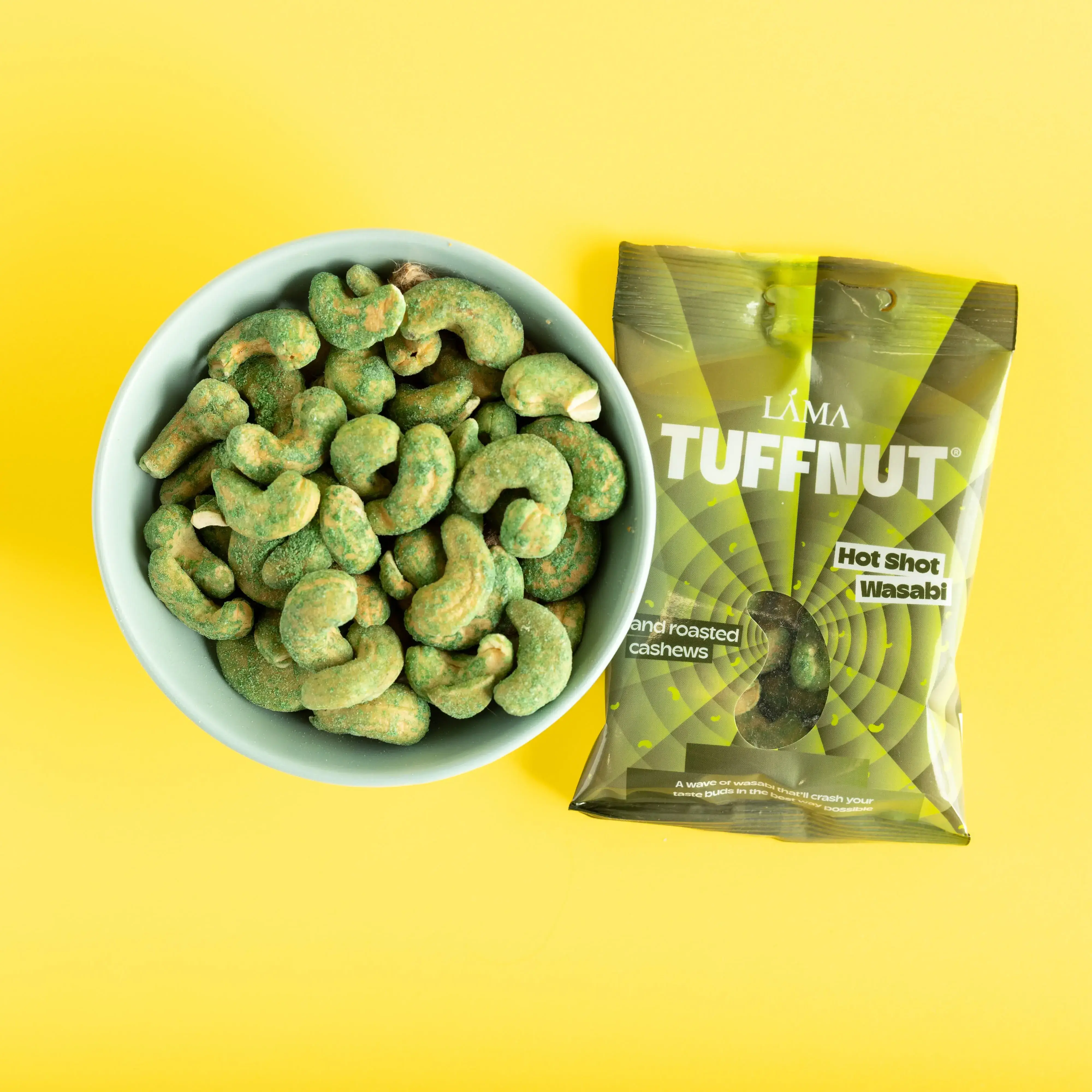 Lama Trading Company LTD - Venta al por mayor Frutos secos - Anacardos TuffNut Hot Shot Wasabi Tostados a Mano8