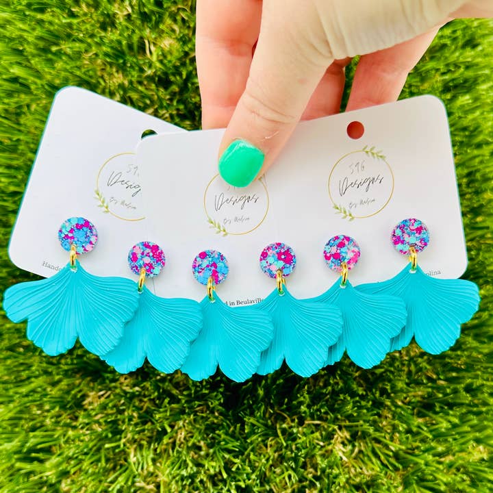 Ginkgo Leaf Statement Earrings for wholesale by 596 Designs