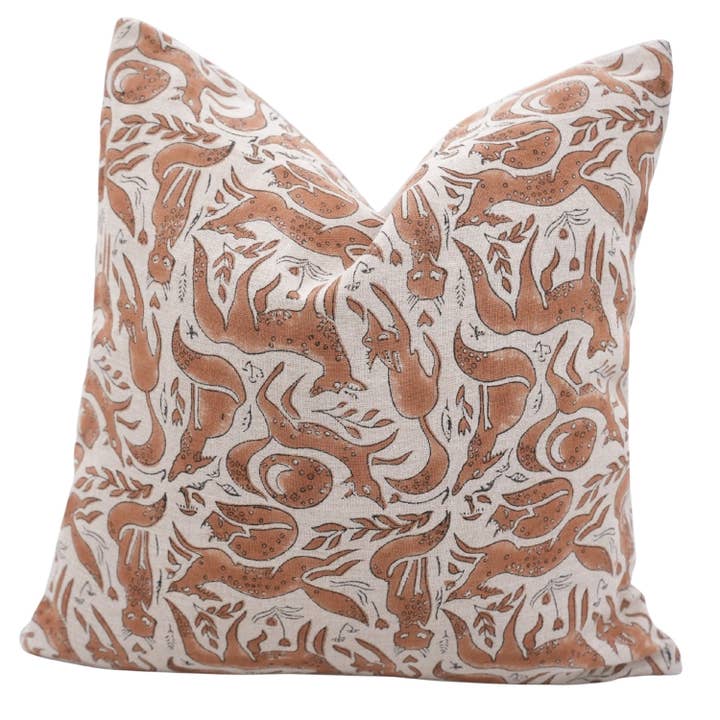 Fabdivine - Wholesale Throw Pillow Cover - Unique Block Print Pure Linen Pillow Cover - Gehravan
