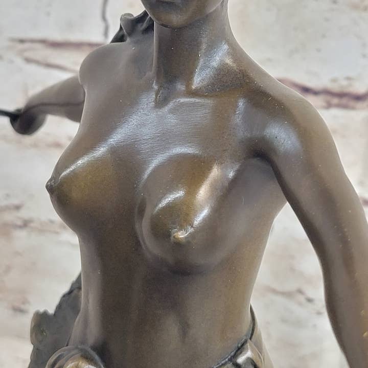 Bronzhaus - Wholesale Sculpture - Diana the Huntress Nemorensis Artemis w/ Spear Bronze Statue Sculpture after R. Leger6