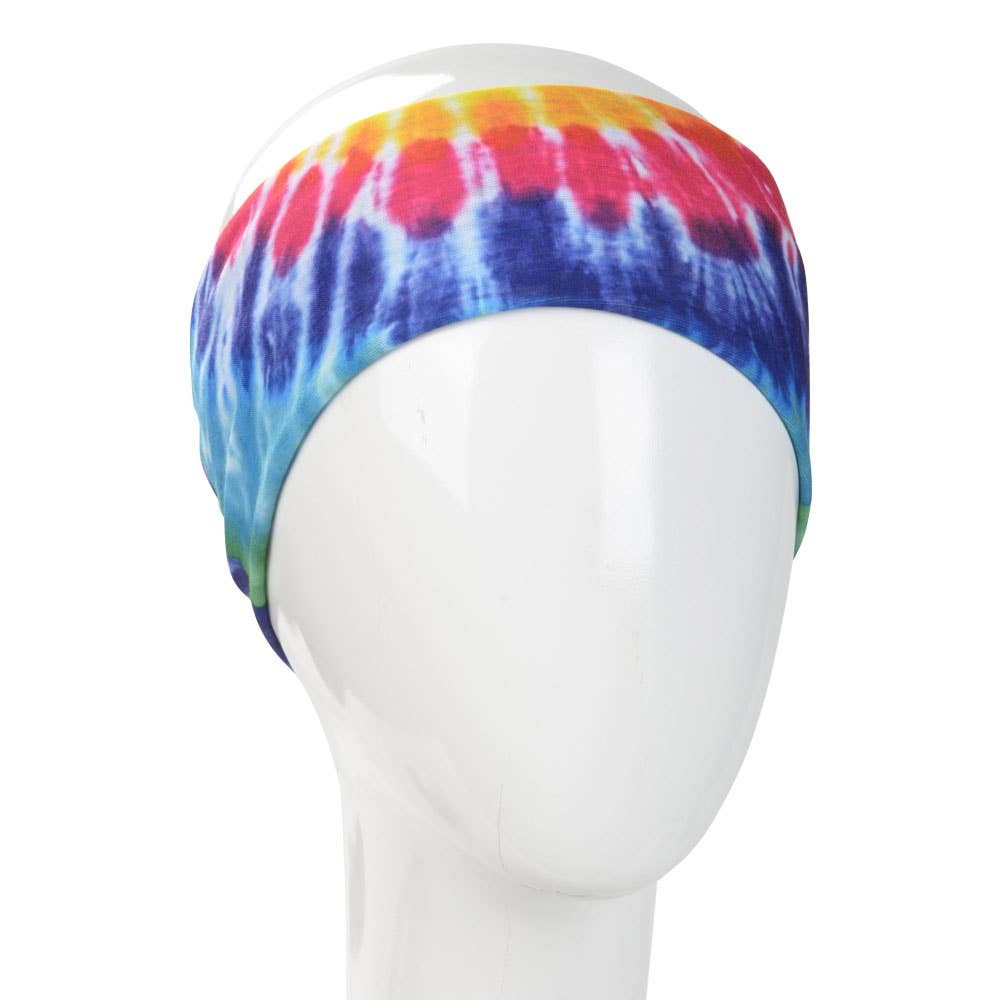 Benjamin International - Wholesale Bandana - Unisex - Rainbow And White Tie Dye Full Size Bandana2