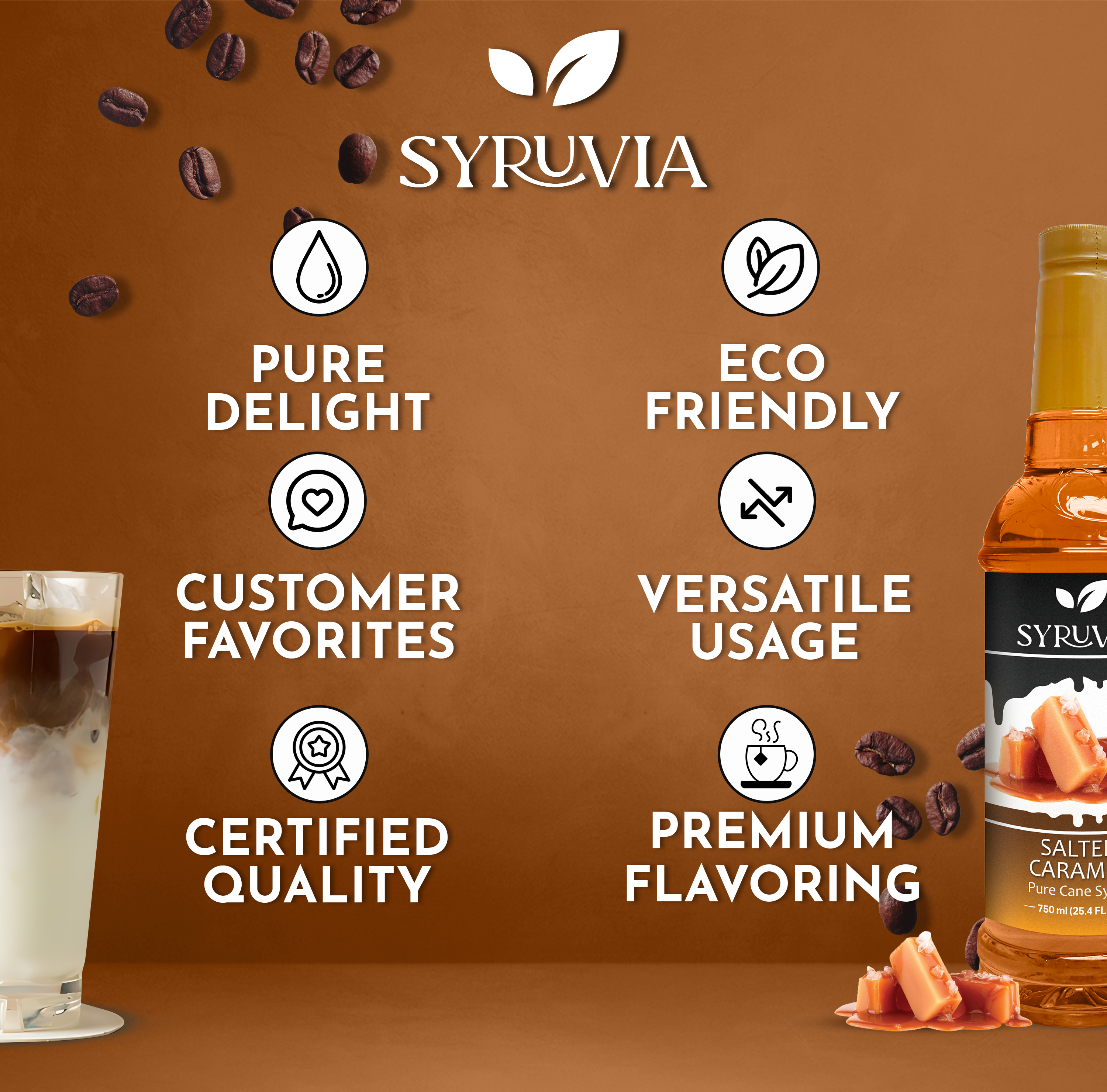 Syruvia - Wholesale Flavored Syrup - Salted Caramel Syrup4
