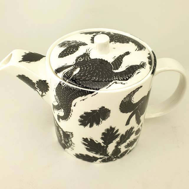 Flora Fauna 6 Cup Tea Pot  Wildlife mix for wholesale by Rob Turner THE ART OF TABLEWARE
