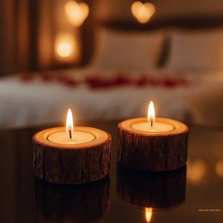 Portavelas de madera de pino hecho a mano – 5 x 2,5 cm para venta al por mayor de Cmart