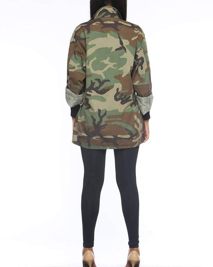 ARMÉN GRÖN bekväm kamouflagejacka, nödvändig avslappnad topp för wholesale på Faire4