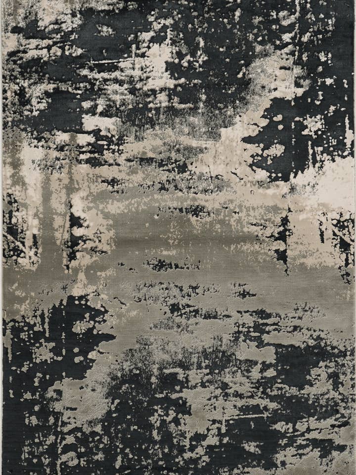 Luna 7121 Silver Charcoal Eclipse Area Rug for wholesale by KAS Rugs