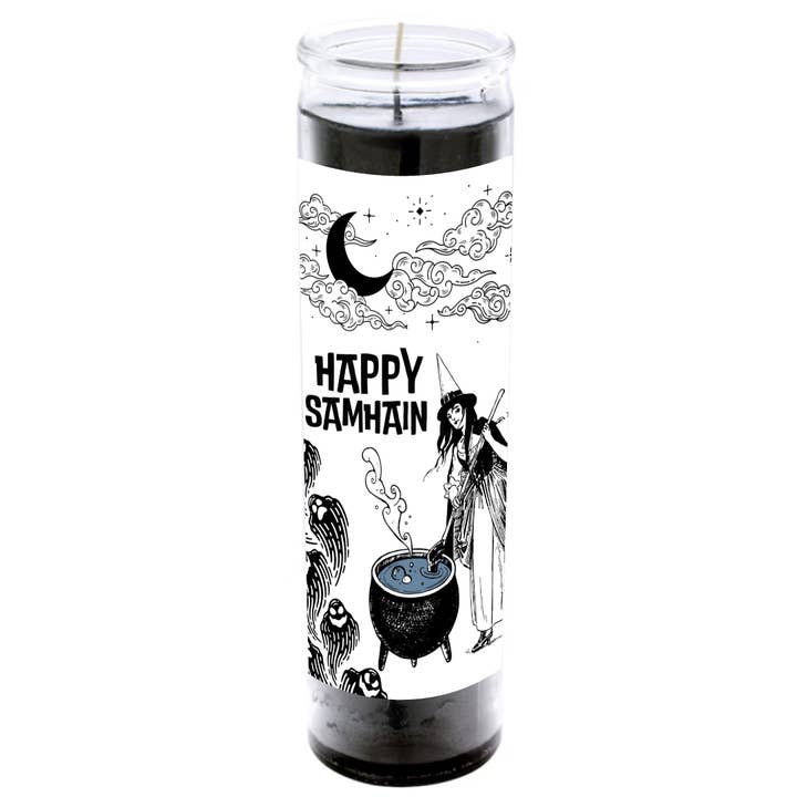 Happy Samhain 8β Jar Candle for wholesale by Astral Auras
