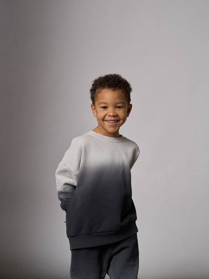 Little Bipsy - Wholesale Sweatshirt - Kids - Ombre Elevated Crewneck - Black