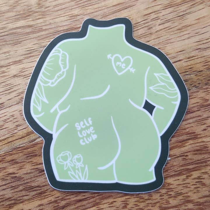 Self Love Club Sticker for wholesale by The Botanical Girl