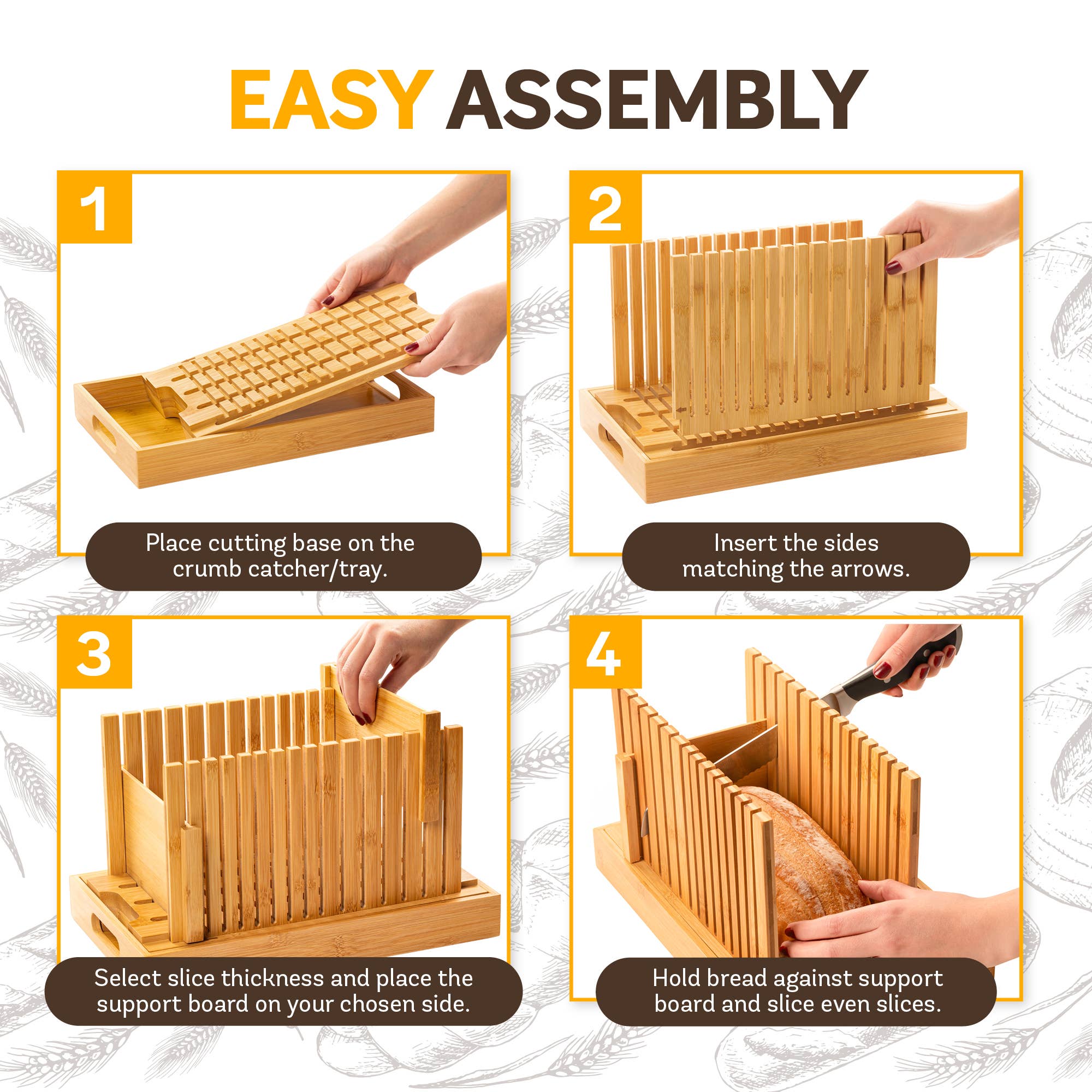 Bambusi - Wholesale Bread Mix - Adjustable Bamboo Bread Slicer for Homemade Loaves11