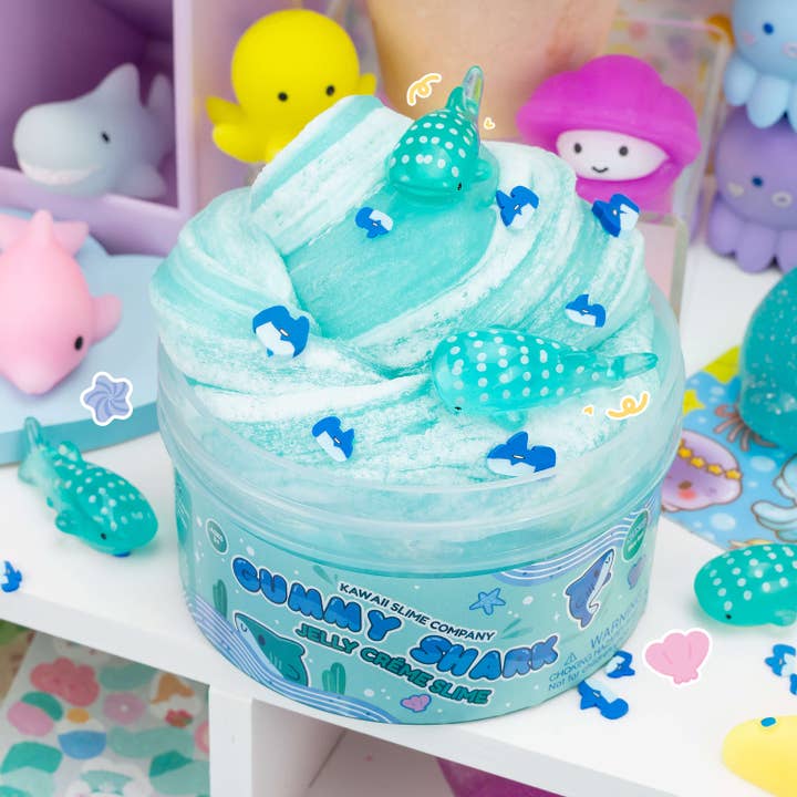 Kawaii Slime Company - Wholesale Putty/Slime - Kids - Gummy Shark Jelly Creme Slime (4pcs/case)