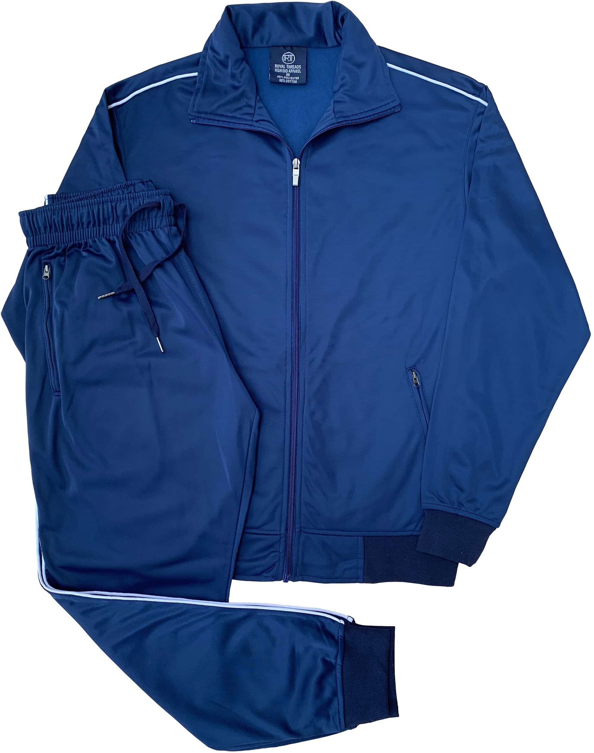 Royal Threads - Wholesale Tracksuit - Men's - Men's 2-piece Classic Solid Plain Jogger Tracksuit9