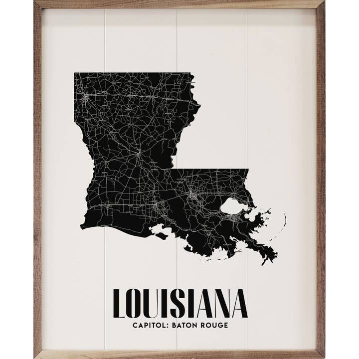 Louisiana State Print for wholesale by Kendrick Home