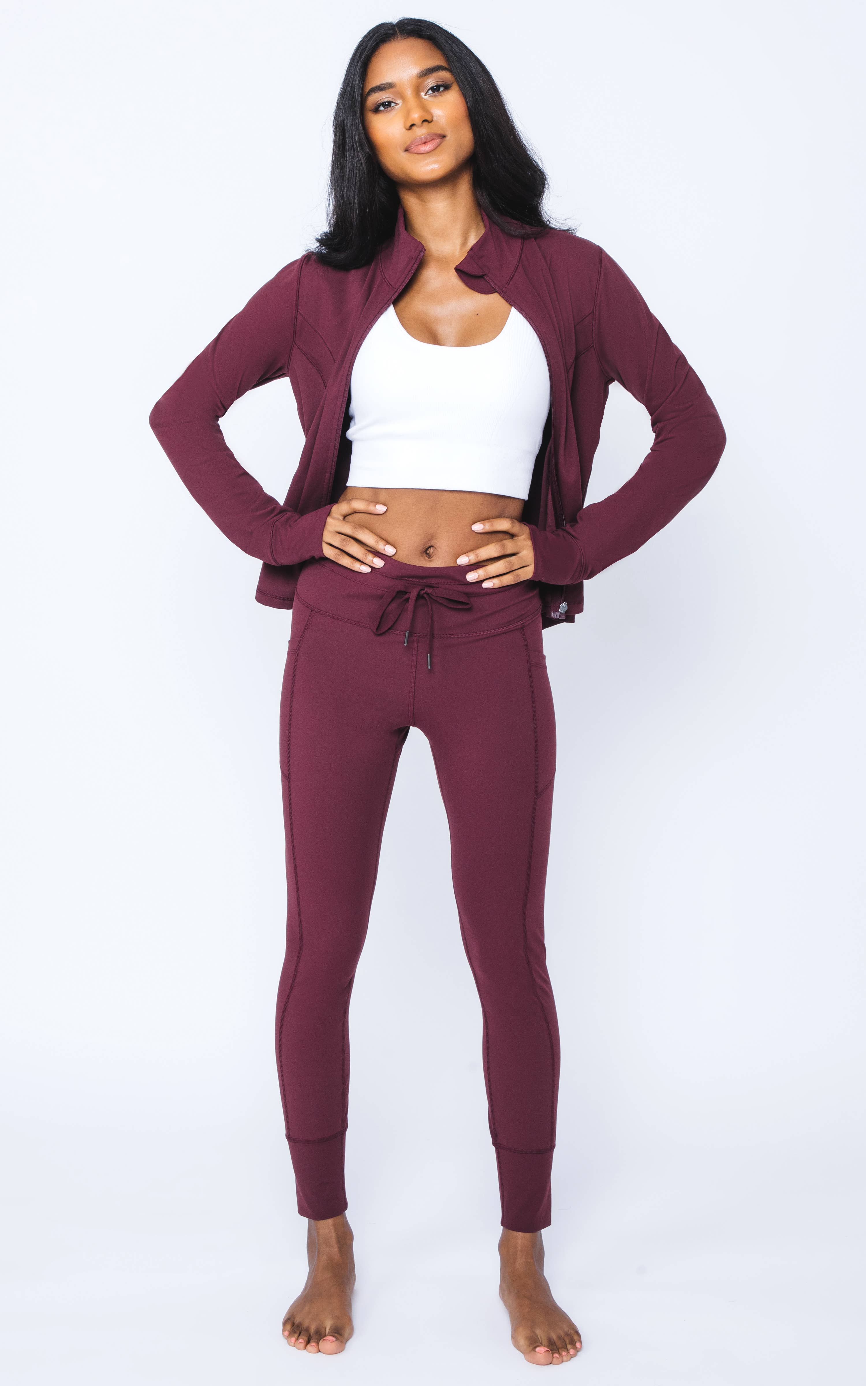 90 Degree by Reflex & Yogalicious - Wholesale Athletic Jacket - Women's - 90 Degree by Reflex - Carbon Interlink Jacket2
