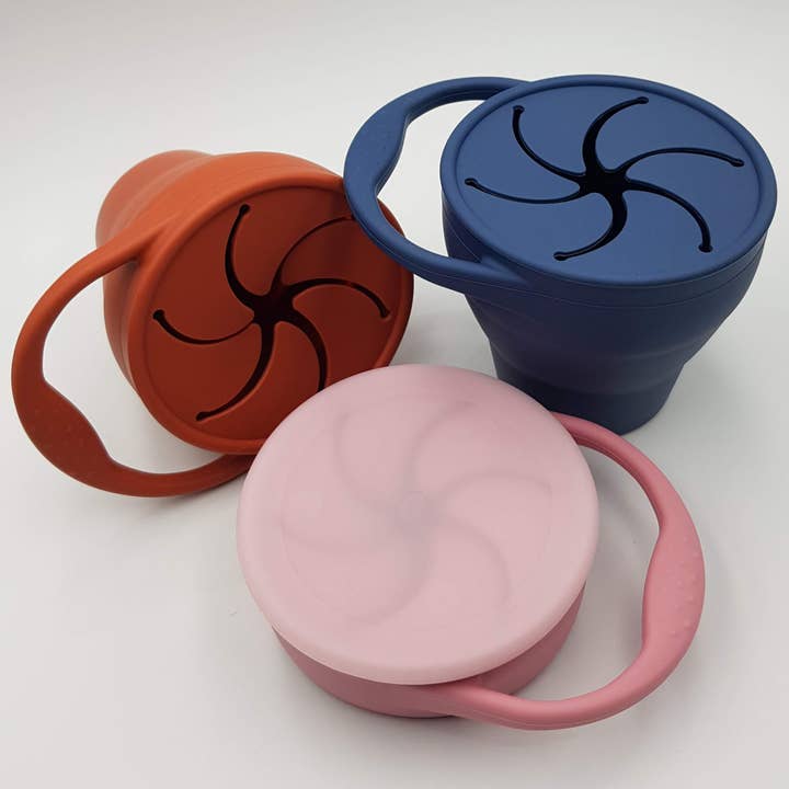 Collapsible Silicone Snacker Cup | BPA Free and other Purchase Wholesale snackers. Free Returns & Net 60 Terms on Faire trending on Faire.