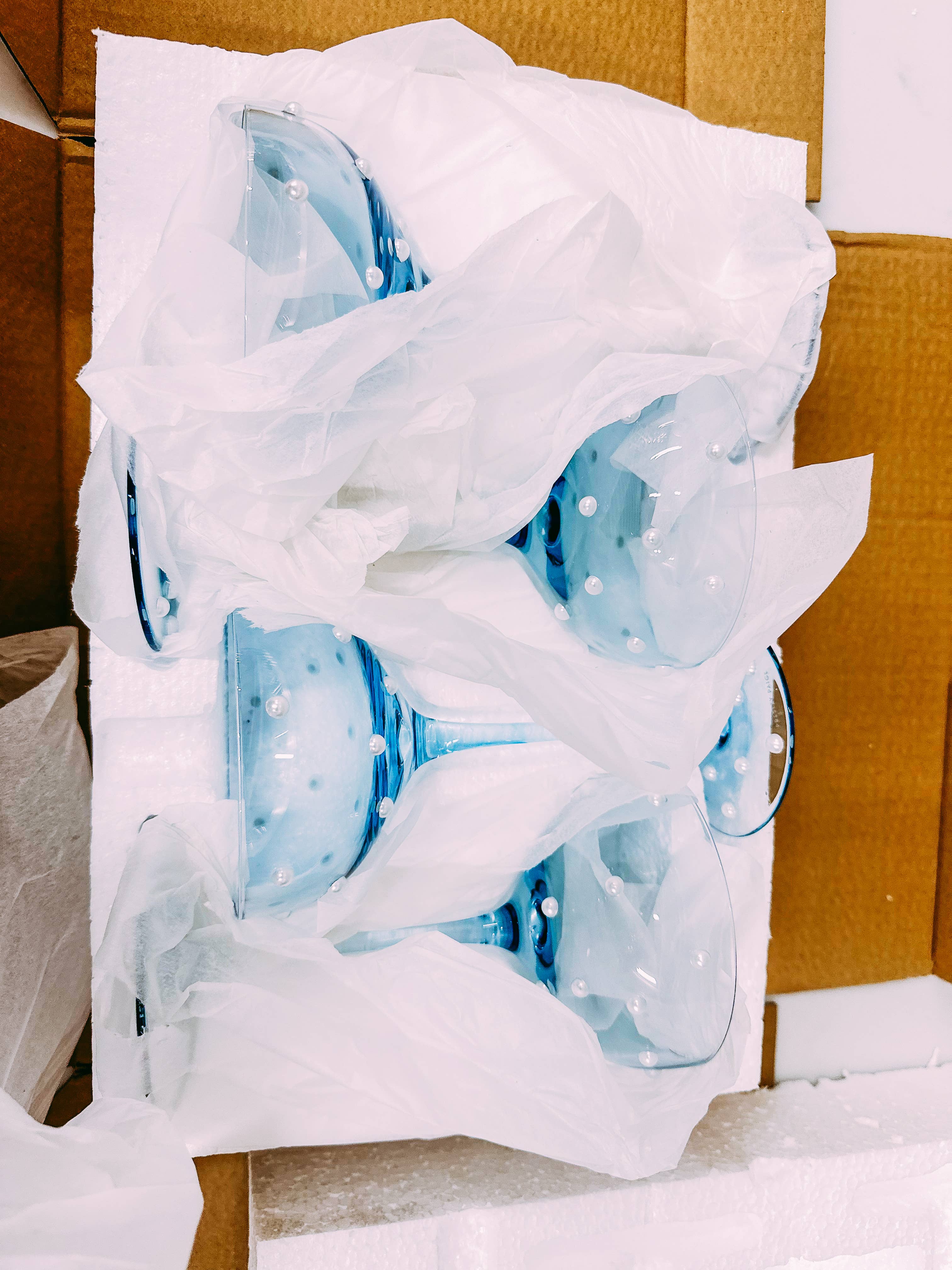 Presley Paige - Wholesale Cocktail/Liquor Glass - Becca Blue Pearl Coupe 6