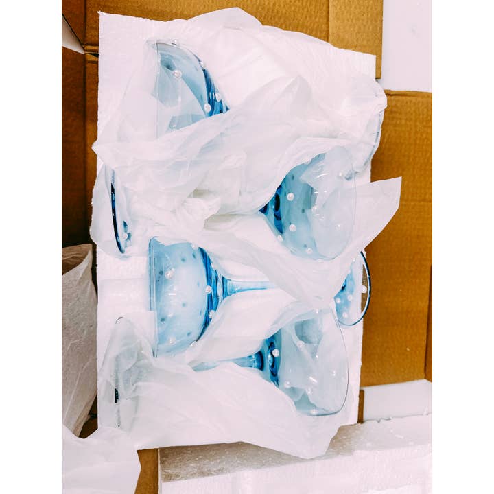 Presley Paige - Wholesale Cocktail/Liquor Glass - Becca Blue Pearl Coupe 6