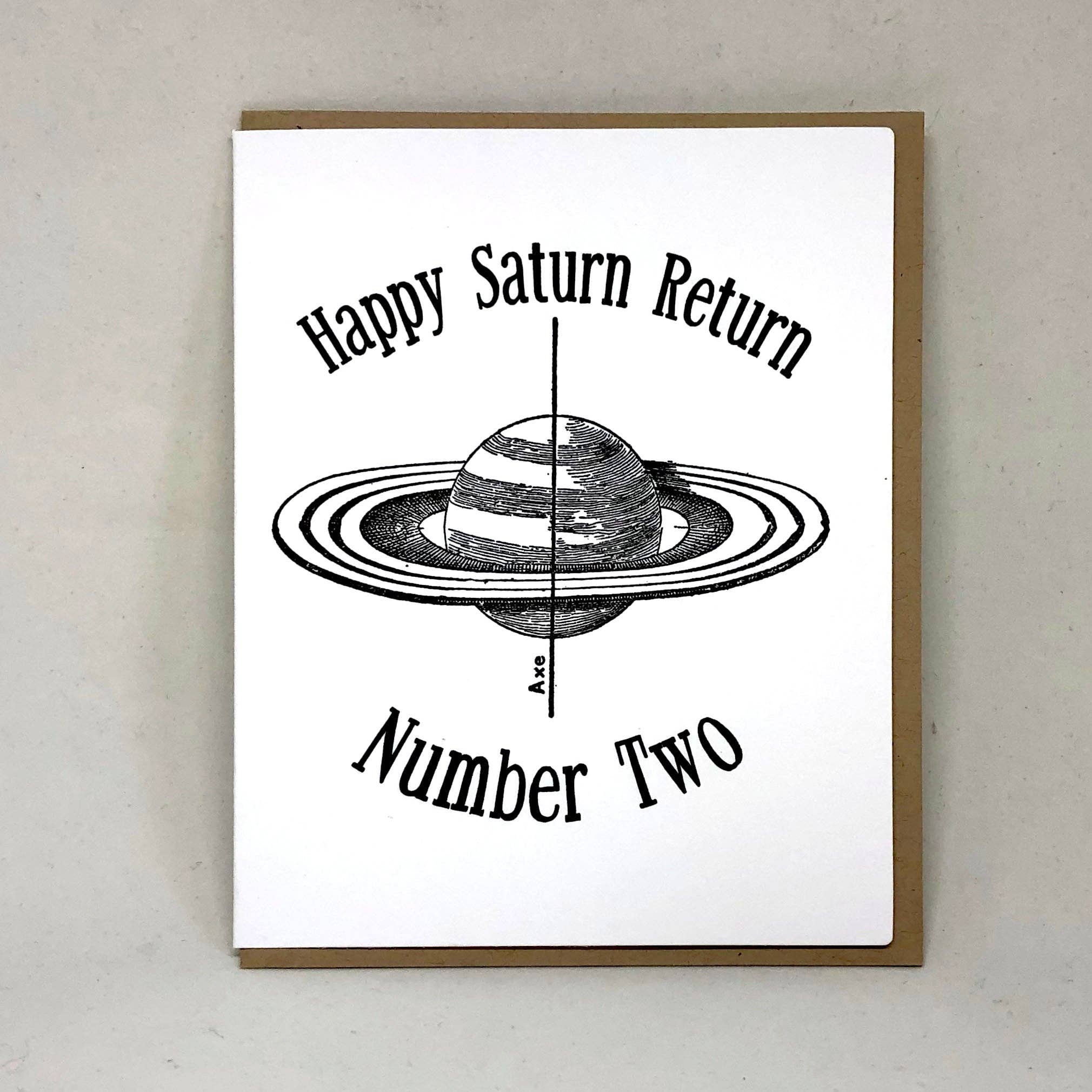 Big Wheel Press - Wholesale Birthday Card - Happy Saturn Return - Number Two0