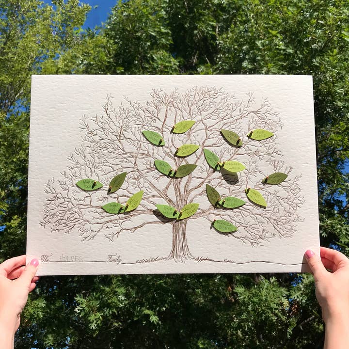 Family Tree for wholesale by Color Box Design & Letterpress