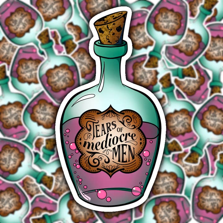 AUTOCOLLANT Larmes d'hommes médiocres pour la vente par Pink Potion Designs
