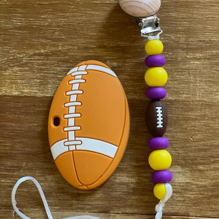 Silicone Baby Teether Set – BPA-Free Football Design for wholesale by MNbaby