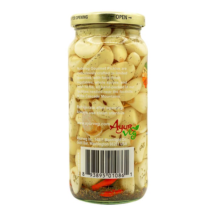 Ayurveg | NudeVeg Pickles - Wholesale Pickled Vegetables - Handcrafted Pickled Garlic | Spicy Dill | Artisanal Pickles
