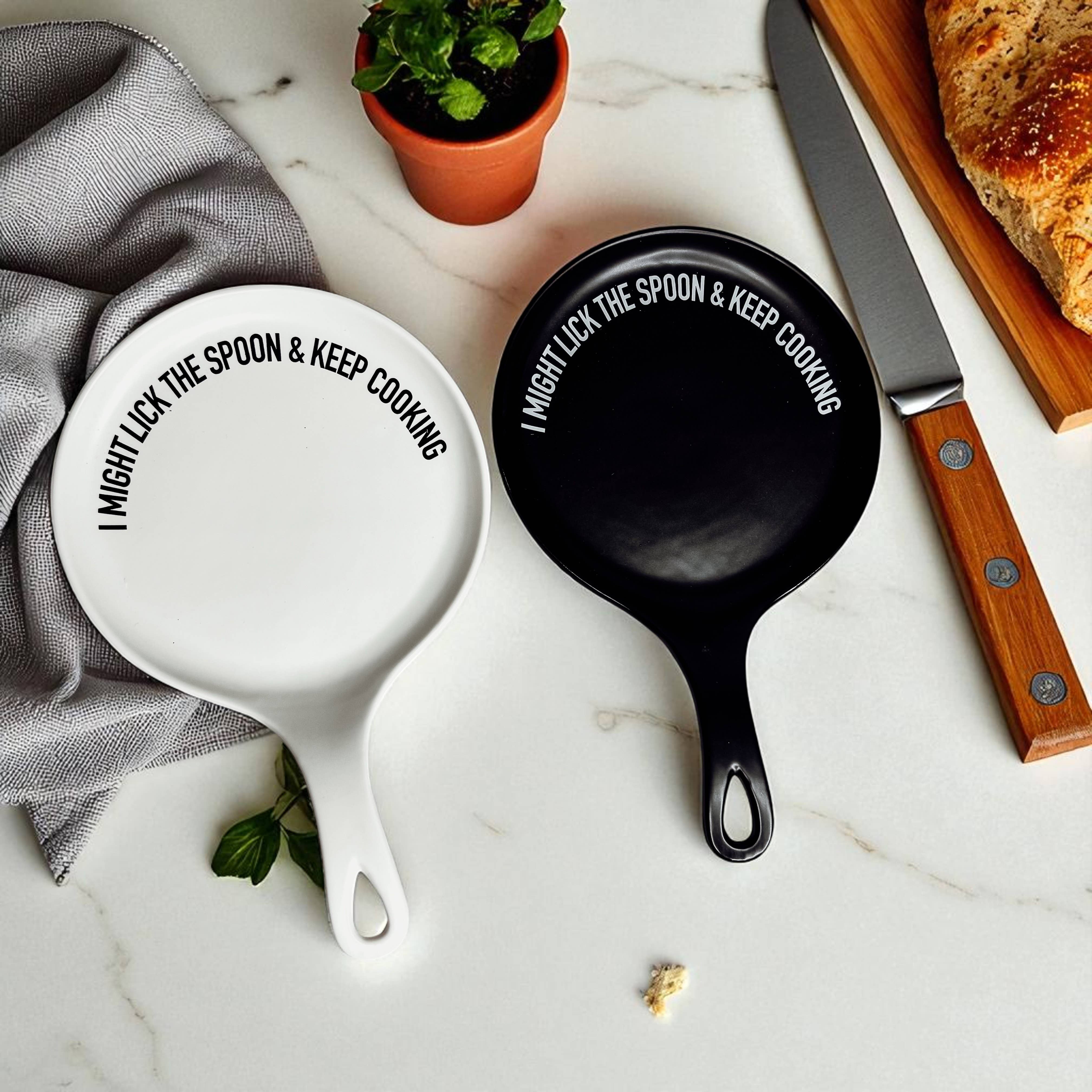 Gia Roma - Vendita all'ingrosso Poggiamestolo - Decorazione da cucina, set di poggia cucchiai in ceramica fatto a mano con cucchiaio in legno46