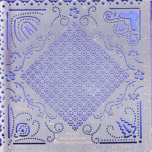Ecstasy Crafts Distributing - Wholesale DIY Craft Kit - Parchment Craft Perforating Kit Elegant corners and checkered pattern