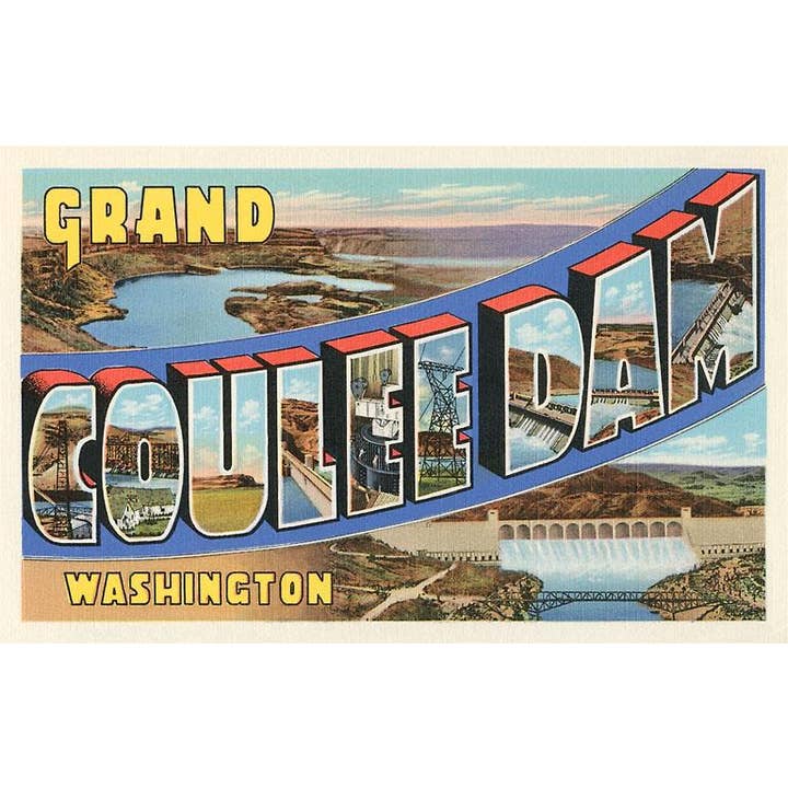 Found Image Press - Wholesale Sticker - Sticker WA-414 Grand Coulee Dam