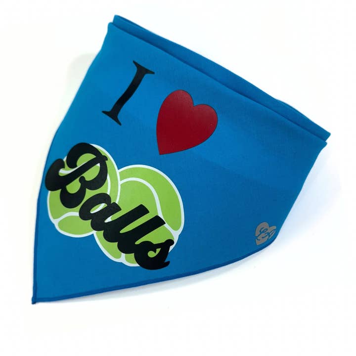 I Heart Balls Deluxe Bandana for wholesale by Legit Adorable Pets