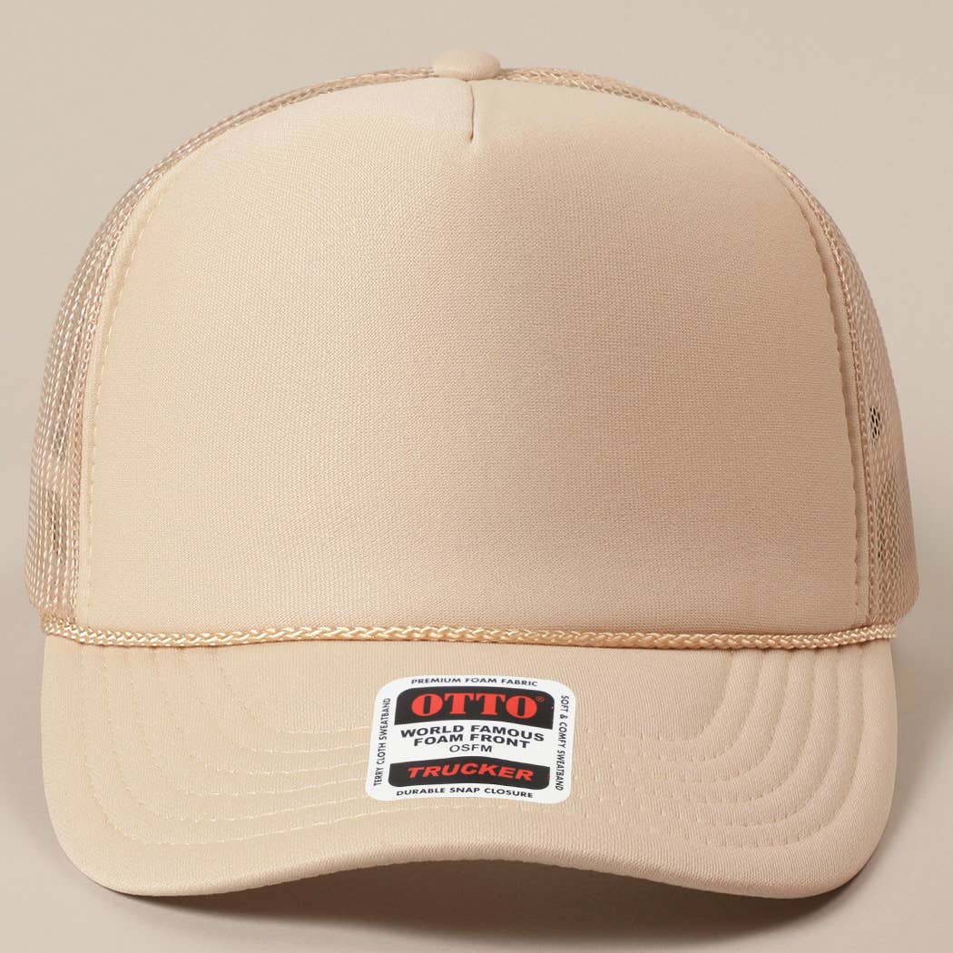 Fashion City - Wholesale Trucker Hat - Unisex - Solid Color OTTO 5-Panel Foam Mesh Back Trucker Hat64