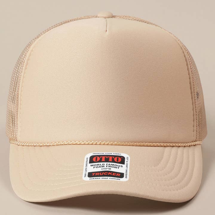 Fashion City - Wholesale Trucker hat – Unisex - Solid Color OTTO 5-Panel Foam Mesh Back Trucker Hat64