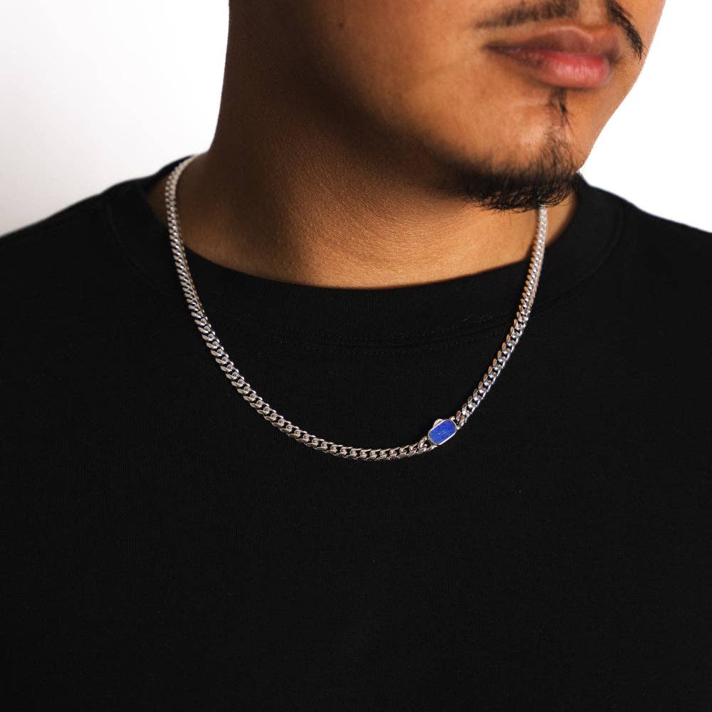 Lapis Cuban Chain (5MM) - Silver for wholesale on Faire2