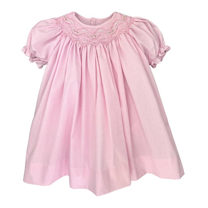 Petit Ami & Zubels - Wholesale Dress - Baby - Bishop Zig-Zag Smocked Dress