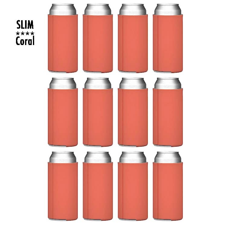 Liane Fried Studio - Wholesale Drink Huggers & Koozies - CUSTOM  **SLIM** 12 oz. Koozie Can Holder ~ CHOICE OF COLORS2