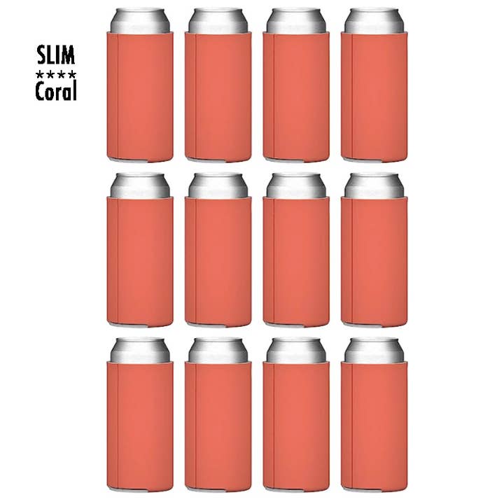 Liane Fried Studio - Wholesale Drink Huggers & Koozies - CUSTOM **SLIM** 12 oz. Koozie Can Holder ~ CHOICE OF COLORS2